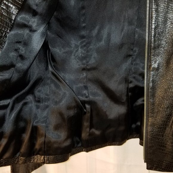EUC BEBE Leather "Black" Jacket Size S - Picture 7 of 7